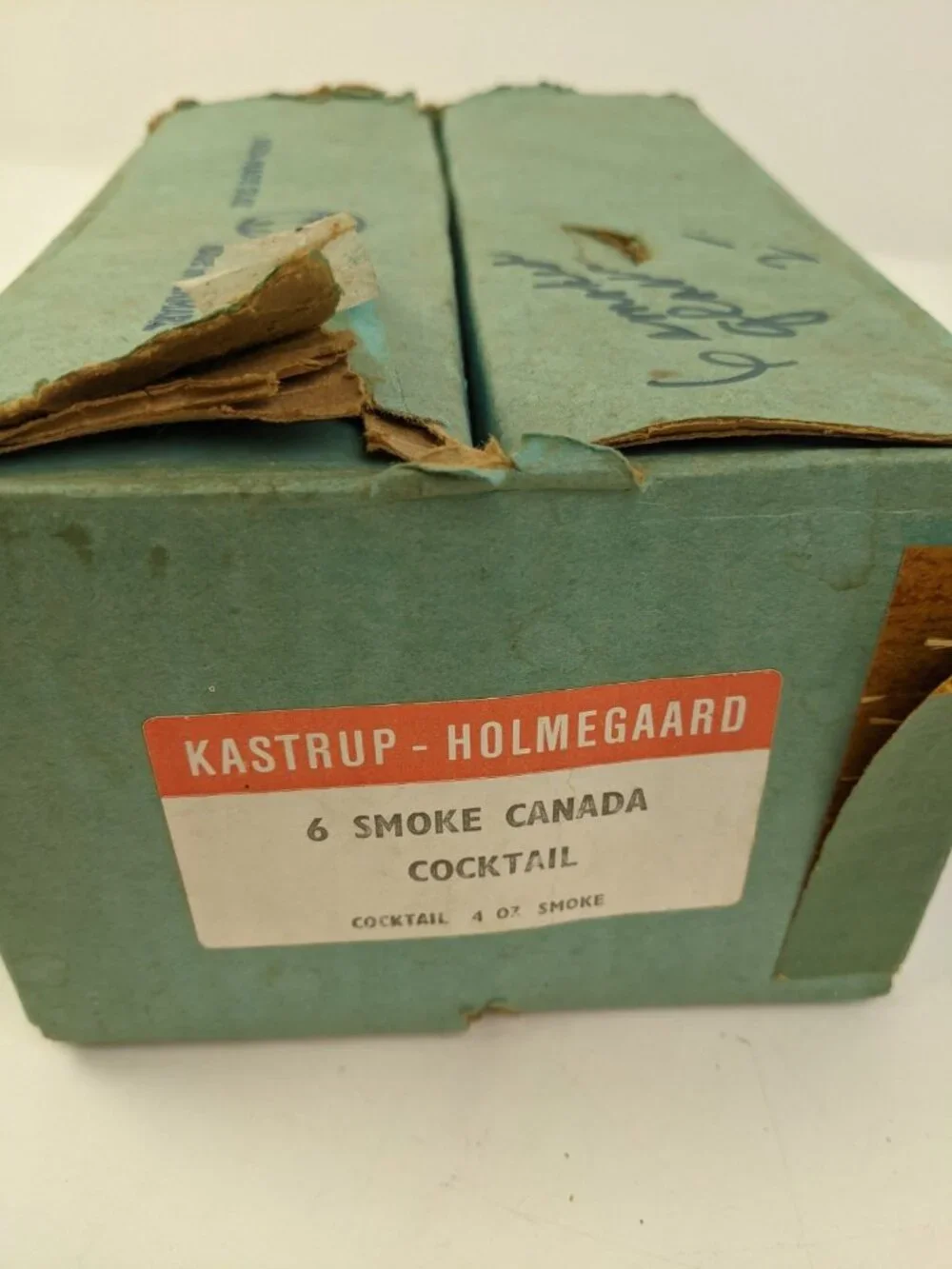 Vintage Kastrup Holmegaard Smoke Gray Canada Cocktail x 6 - 4 oz Glasses w/ Box